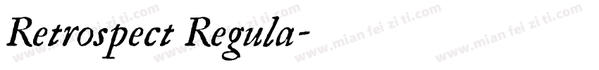Retrospect Regula字体转换